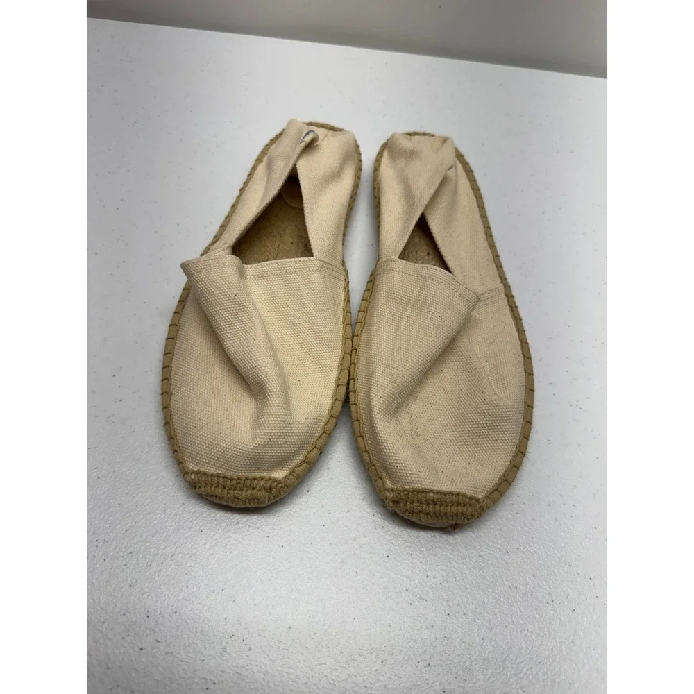 Soludos Espadrilles Womens 10-10.5 Natural Undyed The Dali Original Canvas Flats